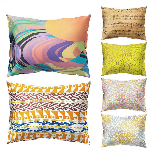 Vibrant Floral and Lemon Decorative Pillow Cover for Energetic Interiors
