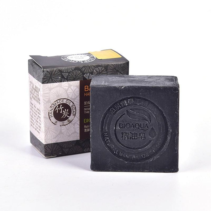 Organic Black Bamboo Oil Enriched Herbal Soap for Nourished Skin