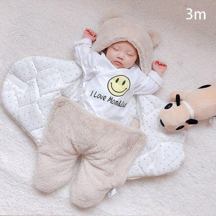 Luxury Double-Layer Plush Velvet Baby Blanket - Ideal for Infants 3-9 Months