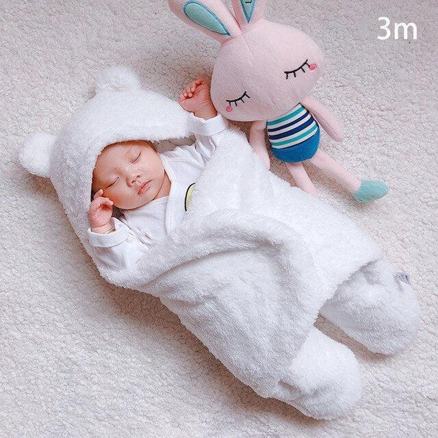 Luxurious Double-Layer Fleece Velvet Blanket Set for Infants 3-9 Months