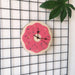 Cartoon Kids' Room Wall Clock with Nordic Donut Design