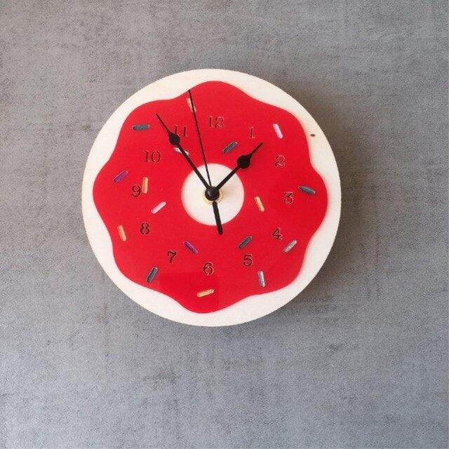 Nordic Donut Shaped Cartoon Wall Clock for Kids' Room