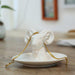 Nordic White Ceramic Jewelry Tray: Stylish Home Decor Organization Piece