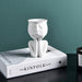 Nordic Minimalist Ceramic Vase with Abstract Head Design