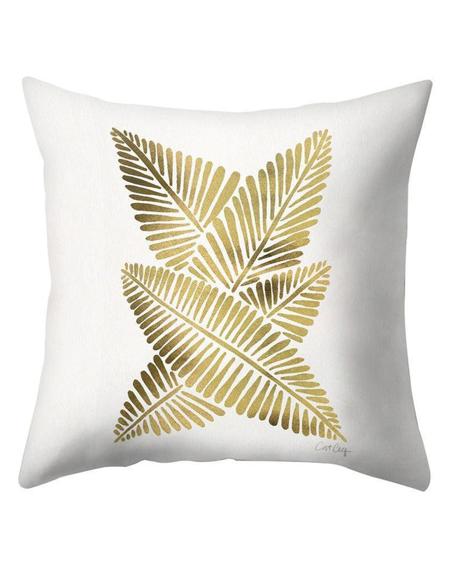Chic Nordic Palm Leaf Decorative Pillow Cover - Perfect for Home and Travel