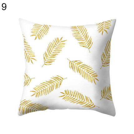 Chic Nordic Palm Leaf Decorative Pillow Cover - Perfect for Home and Travel