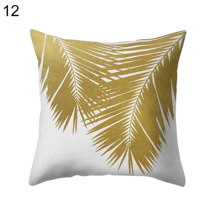 Chic Nordic Palm Leaf Decorative Pillow Cover - Perfect for Home and Travel