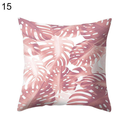 Chic Nordic Palm Leaf Decorative Pillow Cover - Perfect for Home and Travel