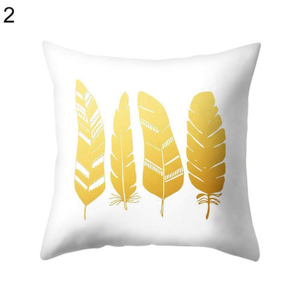 Chic Nordic Palm Leaf Decorative Pillow Cover - Perfect for Home and Travel