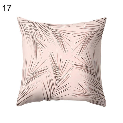 Chic Nordic Palm Leaf Decorative Pillow Cover - Perfect for Home and Travel