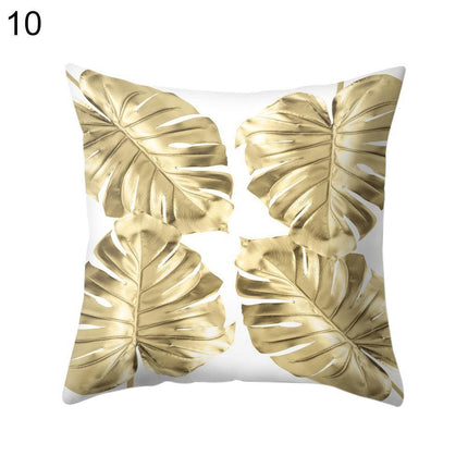 Chic Nordic Palm Leaf Decorative Pillow Cover - Perfect for Home and Travel