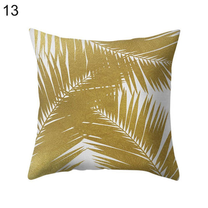 Chic Nordic Palm Leaf Decorative Pillow Cover - Perfect for Home and Travel