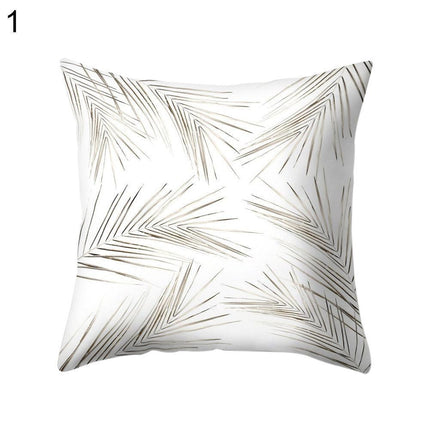 Chic Nordic Palm Leaf Decorative Pillow Cover - Perfect for Home and Travel
