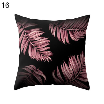 Chic Nordic Palm Leaf Decorative Pillow Cover - Perfect for Home and Travel