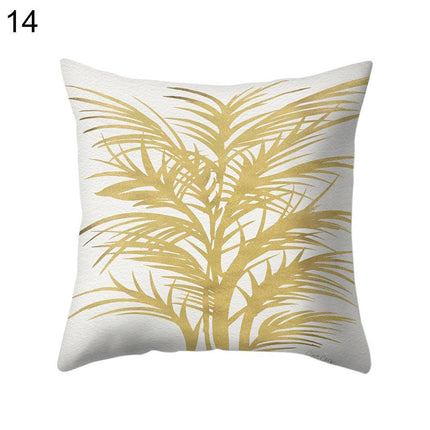 Chic Nordic Palm Leaf Decorative Pillow Cover - Perfect for Home and Travel
