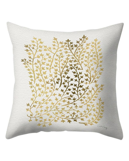 Chic Nordic Palm Leaf Decorative Pillow Cover - Perfect for Home and Travel