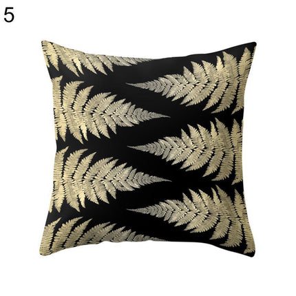 Chic Nordic Palm Leaf Decorative Pillow Cover - Perfect for Home and Travel