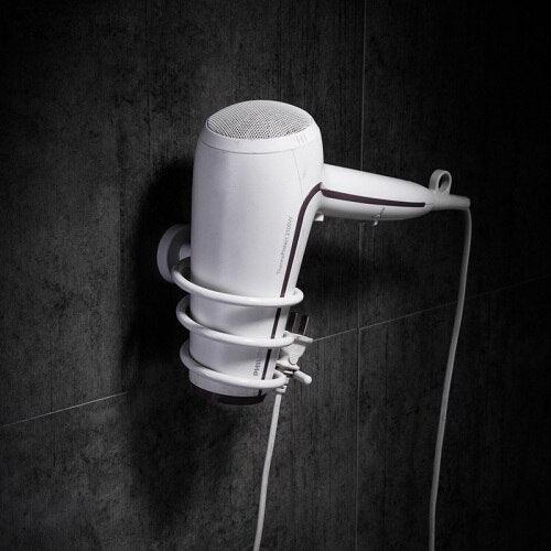 Sleek Nordic-Inspired Hair Dryer Organizer for Modern Bathrooms