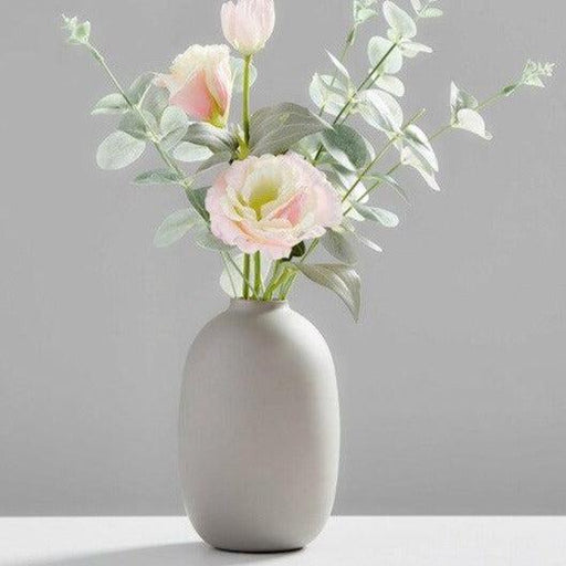 Scandinavian Ceramic Flower Vase for Elegant Home Decor