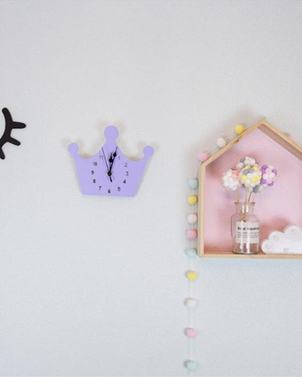 Whimsical Nordic Wooden Rabbit and Swan Wall Clock for Magical Kids' Room Decor