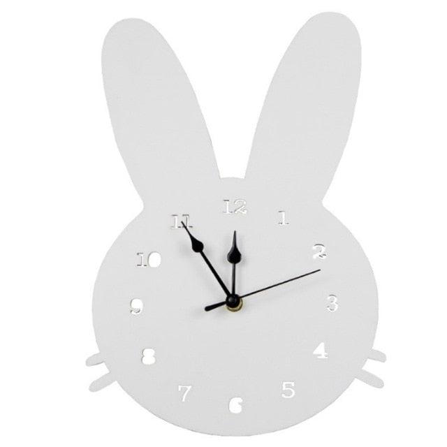 Enchanting Nordic Forest Friends Kids' Silent Wall Clock - Animated Wooden Design