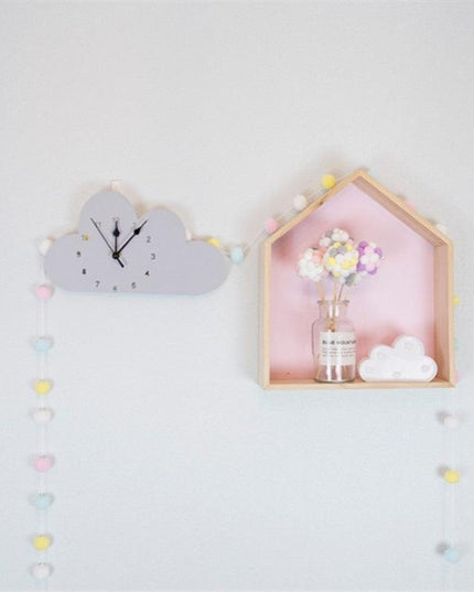 Whimsical Nordic Wooden Rabbit and Swan Wall Clock for Magical Kids' Room Decor