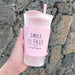 Korean Style Glass Water Bottles - 400ml Cute Design for Students and Lovers