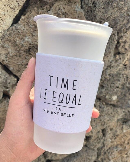 Chic 400ml Korean Glass Water Bottles - Stylish Hydration Essentials for Students