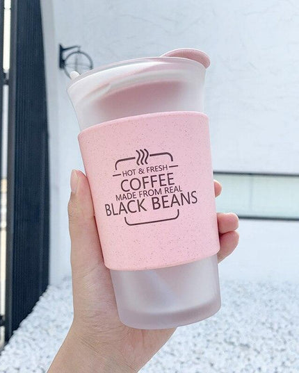 Chic 400ml Korean Glass Water Bottles - Stylish Hydration Essentials for Students