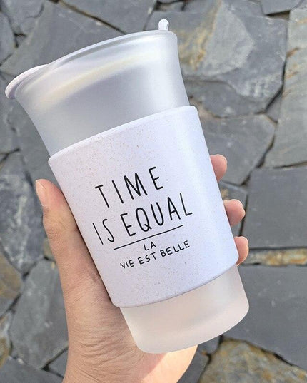 Chic 400ml Korean Glass Water Bottles - Stylish Hydration Essentials for Students