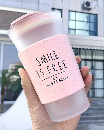 Chic 400ml Korean Glass Water Bottles - Stylish Hydration Essentials for Students