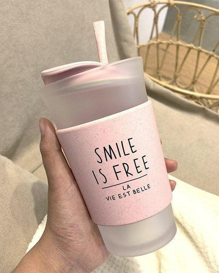 Chic 400ml Korean Glass Water Bottles - Stylish Hydration Essentials for Students