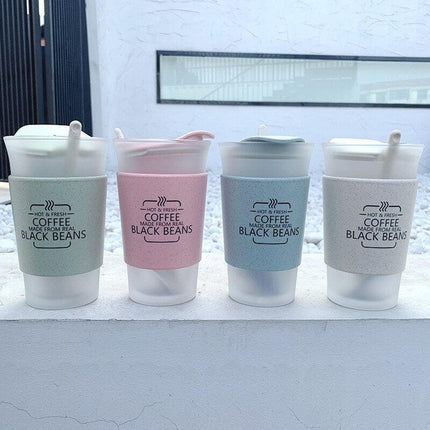 Chic 400ml Korean Glass Water Bottles - Stylish Hydration Essentials for Students