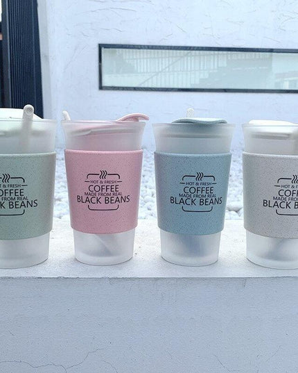 Chic 400ml Korean Glass Water Bottles - Stylish Hydration Essentials for Students