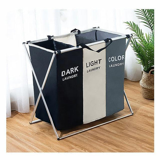 Organize Your Laundry Effortlessly with Foldable Laundry Sorter Hamper - Très Elite