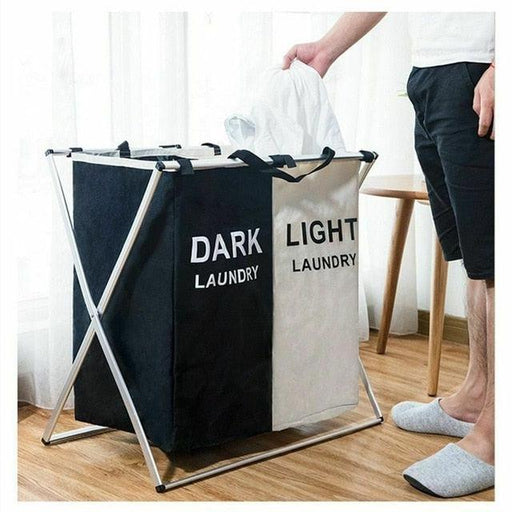 Customizable Folding Laundry Basket with Simple Storage and Convenient Handles