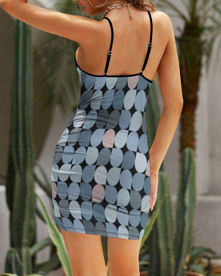 Chic Summer Wrap Dress with Bold Graphic Print