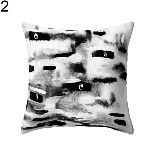 Geometric Reversible Decorative Pillowcase with Dual Patterns