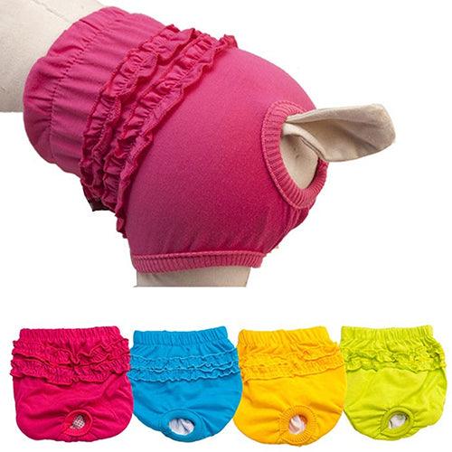 Lace Trimmed Doggy Diapers for Stylish Heat Cycle Protection