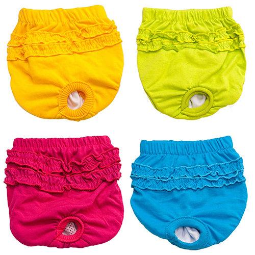 Lace Trimmed Doggy Diapers for Stylish Heat Cycle Protection