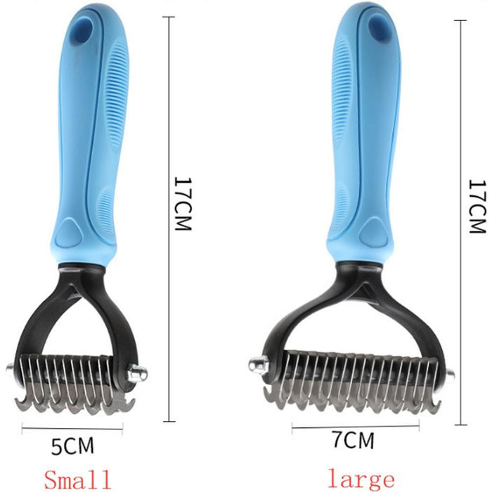 Animal Fur Shedding Grooming Comb for Pets - Removes Hair for Dogs and Cats