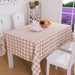 Elegant Plaid Polyester Dining Table Cover