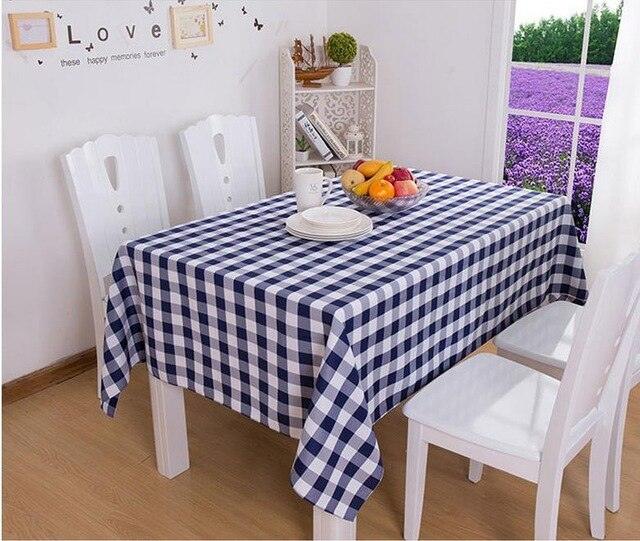 Plaid Rectangular Polyester Tablecloth for Elegant Dining Experience