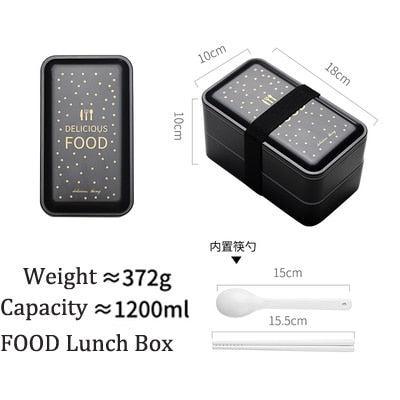 1200ml Eco-Friendly Lunch Box Kit with Microwavable and Leakproof Design
