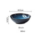 Sophisticated Blue Ceramic Dining Set with Cat Eye Design for Elegant Meals