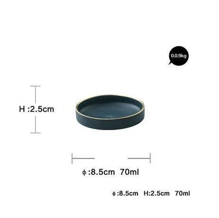 Elegant Dark Green Ceramic Dining Collection: Luxurious 7-Piece Set for an Upscale Dining Experience