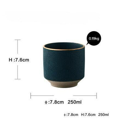 Elegant Dark Green Ceramic Dining Collection: Luxurious 7-Piece Set for an Upscale Dining Experience