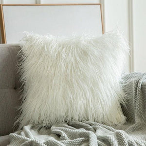 Faux fur Cushion Cover for Home Decor-Home Décor›Decorative Accents›Pillows, Cushions & Inserts-Très Elite-450mmx450mm-white-Très Elite