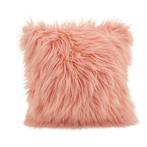 Faux fur Cushion Cover for Home Decor-Home Décor›Decorative Accents›Pillows, Cushions & Inserts-Très Elite-450mmx450mm-pink-Très Elite
