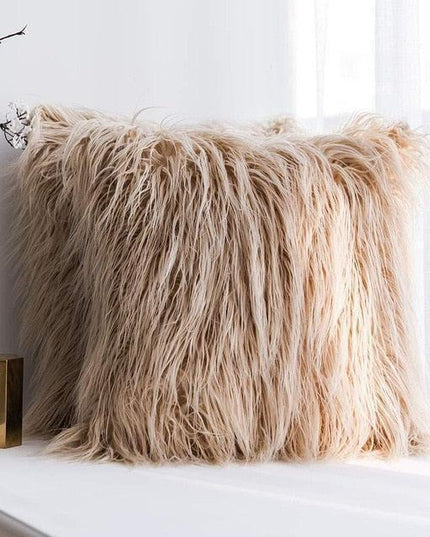 Luxurious Flocked Faux Fur Pillow Covers for a Stylish Home Makeover